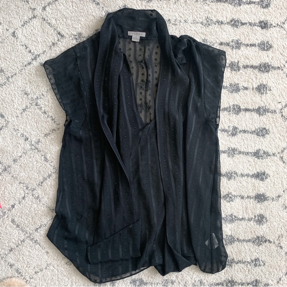 Hawks sheer black top